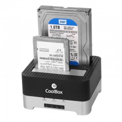 DOCK HDD COOLBOX DUPLICADOR 3.5/2.5 SATA USB 3.0 BLACK 2 BAHÍAS