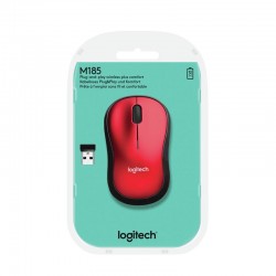 RATON LOGITECH M185 WIRELESS RED