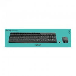 TECLADO + RATON LOGITECH MK235 WIRELESS BLACK