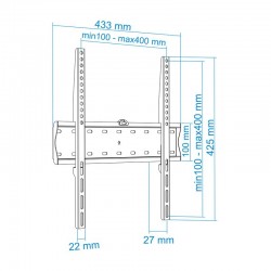 SOPORTE TV MONITOR TOOQ 32-55 40KG BLACK