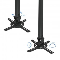 SOPORTE PROYECTOR TOOQ TECHO GIRATORIO E INCLINABLE BLACK