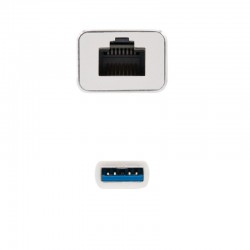 ADAPTADOR NANOCABLE USB 3.0 ETHERNET RJ45 GIGABIT 15CM SILVER