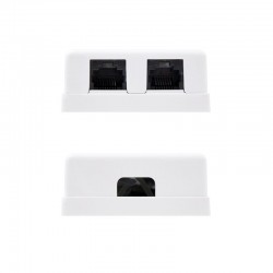 REGLETA DE PARED NANOCABLE 2XRJ45 CAT.6 UTP WHITE