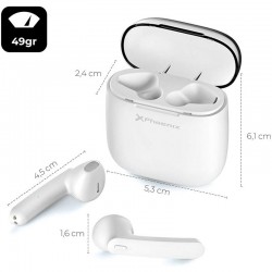 AURICULARES PHOENIX EARPODS BLUETOOH 5.0 50MAH WHITE GOOGLE ASSISTANT SIRI