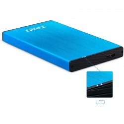 CAJA EXTERNA TOOQ TQE-2527B HDD 2.5 SATA USB 3.0 BLUE