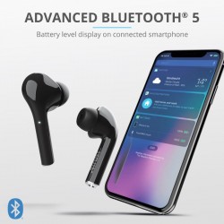 AURICULARES TRUST NIKA TOUCH EARPHONES BLUETOOTH WIRELESS BLACK