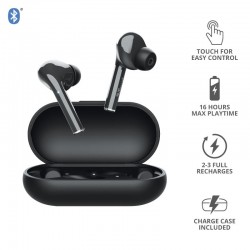 AURICULARES TRUST NIKA TOUCH EARPHONES BLUETOOTH WIRELESS BLACK