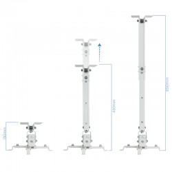 SOPORTE PROYECTOR TOOQ TECHO INCLINABLE WHITE