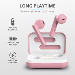 AURICULARES TRUST PRIMO TOUCH EARPHONES BLUETOOTH WIRELESS PINK