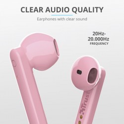 AURICULARES TRUST PRIMO TOUCH EARPHONES BLUETOOTH WIRELESS PINK