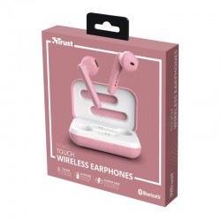 AURICULARES TRUST PRIMO TOUCH EARPHONES BLUETOOTH WIRELESS PINK