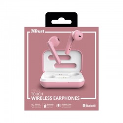 AURICULARES TRUST PRIMO TOUCH EARPHONES BLUETOOTH WIRELESS PINK