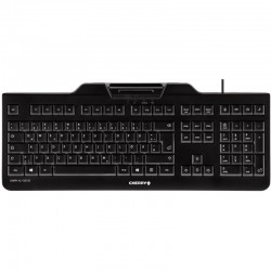 TECLADO + LECTOR CHIP DNI CHERRY KC1000 USB BLACK