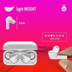 AURICULARES NGS ARTICA BLOOM EARPHONES BLUETOOTH WIRELESS WHITE