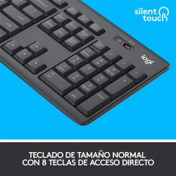 TECLADO + RATON LOGITECH MK295 WIRELESS SILENT GRAFITO