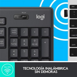 TECLADO + RATON LOGITECH MK295 WIRELESS SILENT GRAFITO