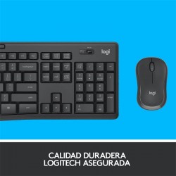 TECLADO + RATON LOGITECH MK295 WIRELESS SILENT GRAFITO