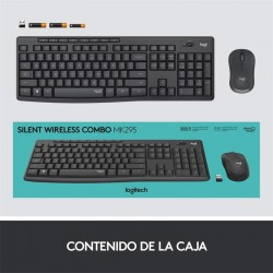 TECLADO + RATON LOGITECH MK295 WIRELESS SILENT GRAFITO