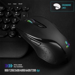 RATON NGS GAMING ERGONOMICO USB BLACK RGB