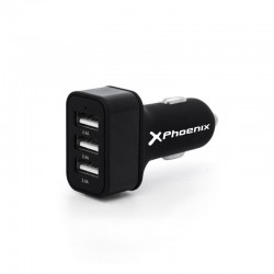 CARGADOR COCHE SMARTPHONE PHOENIX 5V 3x USB 7.2A