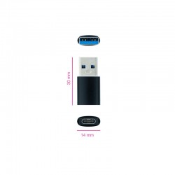 ADAPTADOR NANOCABLE USB-A/M 3.1 A USB-C/H BLACK