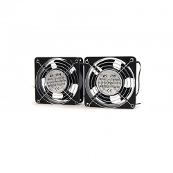 VENTILADOR DOBLE 12 CM POWERGREEN ARMARIO RACK