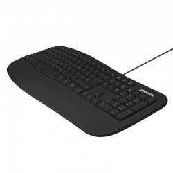 TECLADO PHOENIX K101 ERGONOMICO USB BLACK