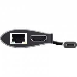 HUB TRUST DALYX USB-C 7 EN 1 HDMI USB-C USB MICRO SD RJ45 SILVER