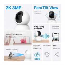 CAMARA IP TP-LINK TAPO TC71 WIFI 2K 360º INTERIOR