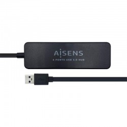 HUB USB AISENS 4 PUERTOS USB 3.0 BLACK