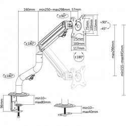 SOPORTE TV MONITOR AISENS 17-32 8KG INCLINABLE/GIRATORIO