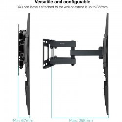 SOPORTE TV MONITOR TOOQ 37-80 40KG INCLINABLE/GIRATORIO BLACK