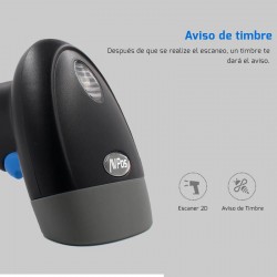 LECTOR AVPOS CODIGO DE BARRAS 940 ALTO RENDIMIENTO USB 2D BLACK + SOPORTE