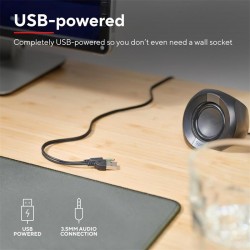 ALTAVOCES TRUST POLO USB 2.0 BLACK