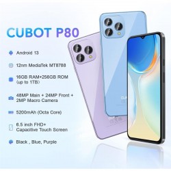 SMARTPHONE CUBOT P80 6.58 FHD+ 8GB/256GB/NFC/4G 48MPX 5200MAH BLACK