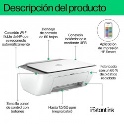 IMPRESORA HP DESKJET MULTIFUNCION 2820E COLOR WIFI WHITE