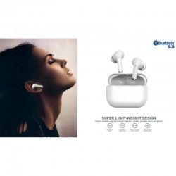 AURICULARES DAEWOO DW2002 BLUETOOTH 5.3 WIRELESS CON ESTUCHE DE CARGA WHITE