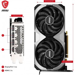 TARJETA DE VIDEO MSI RTX 4070 12GB VENTUS 2X OC GDDR6