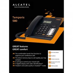 TELEFONO FIJO ALCATEL PROFESIONAL TEMPORIS 580 CE BLACK