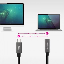 CABLE USB 3.2 ALARGADOR USB-A/M A USB-C/H 1.5M NANOCABLE BLACK