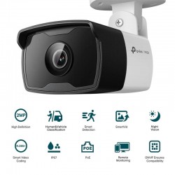 CAMARA IP TP-LINK VIGI BULLET EXTERIOR 4MP 2.8MM IR 30M IP67 POE